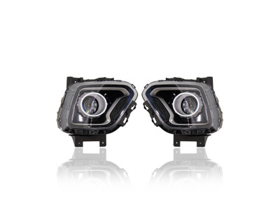 Headlight - Compatible/Replacement for '20-21 Kia Soul EX Non-Turbo - Projector Halogen, On Bumper - Pair, Left Driver + Right Passenger Set - 92102K0140, 92101K0140 Headlight - Compatible/Replacement for '20-21 Kia Soul EX Non-Turbo - Projector Halogen, On Bumper - Pair, Left Driver + Right Passenger Set - 92102K0140, 92101K0140
