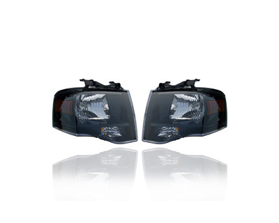 Headlight - Compatible/Replacement for '07-14 Ford Expedition - With Black-Out, Halogen - Pair, Left Driver + Right Passenger Set - 7L1Z13008CB, 7L1Z13008DB Headlight - Compatible/Replacement for '07-14 Ford Expedition - With Black-Out, Halogen - Pair, Left Driver + Right Passenger Set - 7L1Z13008CB, 7L1Z13008DB