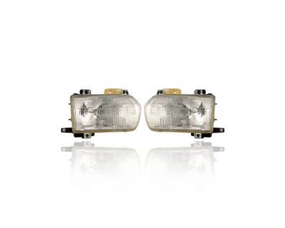 Headlight - Compatible/Replacement for '96-99 Nissan Pathfinder - Halogen - Pair, Left Driver + Right Passenger Set - 260100W025, 260600W025 Headlight - Compatible/Replacement for '96-99 Nissan Pathfinder - Halogen - Pair, Left Driver + Right Passenger Set - 260100W025, 260600W025
