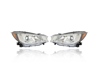 Headlight - Compatible/Replacement for '19-20 Subaru Ascent - Halogen - Pair, Left Driver + Right Passenger Set - 84001XC00A, 84001XC01A - CAPA