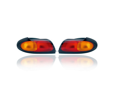 Tail Light - Compatible/Replacement for '96-97 Ford Taurus Sedan - Pair, Left Driver + Right Passenger Set - F6DZ13404A, F6DZ13405A - CAPA