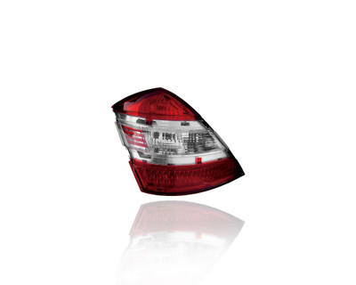 Tail Light - Compatible/Replacement for '07-09 Mercedes-Benz S-Class - Silver Bezel - Left Hand - Driver - 2218200366