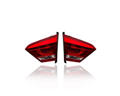 Tail Light - Compatible/Replacement for '12-15 VW Volkswagen Passat - Inner On Luggage Lid, Halogen - Pair, Left Driver + Right Passenger Set - 561945094C, 561945093C