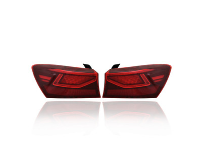 Tail Light - Compatible/Replacement for '19-21 Kia Forte Sedan EX/S/GT - LED, Outer On Body Quarter Panel - Pair, Left Driver + Right Passenger Set - 92402M7100, 92401M7100 - CAPA