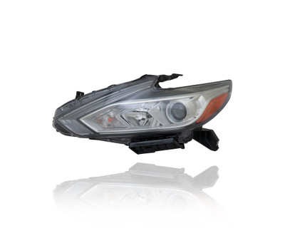 Headlight Assembly For 16-18 Nissan Altima Sedan-Base/S/SV/SL/2.5L - Halogen, Without LED-Daytime-Running-Light, Chrome Bezel - Left Hand - Driver - 260609HS0A Headlight Assembly For 16-18 Nissan Altima Sedan-Base/S/SV/SL/2.5L - Halogen, Without LED-Daytime-Running-Light, Chrome Bezel - Left Hand - Driver - 260609HS0A