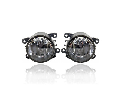 Fog Light Assembly - Compatible/Replacement for '06-08 Mitsubishi Eclipse Coupe, 07-08 Spyder, 06-11 Endeavor - Halogen - Pair, Left Driver + Right Passenger Set - 8321A080