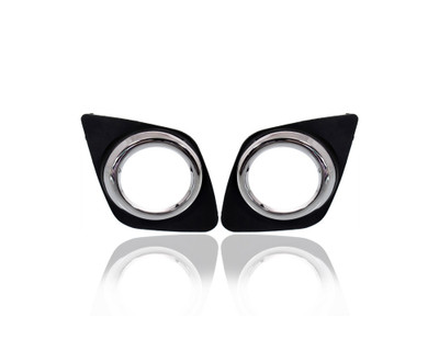 Fog Light Cover - Compatible/Replacement for '09-12 Toyota RAV4 Base/Sport - Black Chrome - Pair, Left Driver + Right Passenger Set - 521270R010, 521280R010 Fog Light Cover - Compatible/Replacement for '09-12 Toyota RAV4 Base/Sport - Black Chrome - Pair, Left Driver + Right Passenger Set - 521270R010, 521280R010