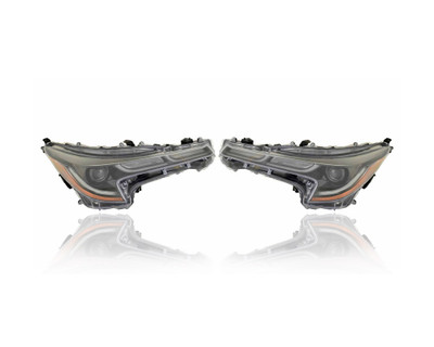 Headlight - Compatible/Replacement for '20-22 Toyota Corolla Hatchback SE Nightshade - LED - Pair, Left Driver + Right Passenger Set - 8113012N00, 8117012N00 - CAPA