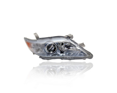 Headlight - Compatible/Replacement for '10-11 Toyota Camry Hybrid Base (Japan Built) - Halogen Blue Tint Interior Bezel - Right Hand - Passenger - 8113033710 - NSF