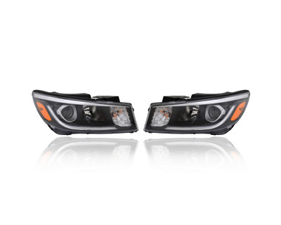 Headlight Assembly - Compatible/Replacement for '19-21 Kia Sedona - Halogen Without LED Position Lamp - Pair, Left Driver + Right Passenger Set - 92102A9630, 92101A9630