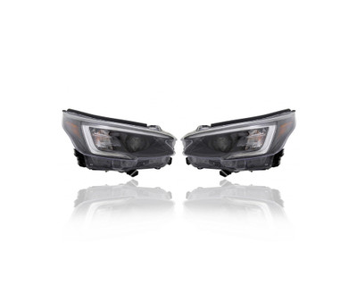Headlight Assembly - Compatible/Replacement for '20-20 Subaru Legacy/Outback Base/Premium/Sport/Onyx - LED/Standard - Pair, Left Driver + Right Passenger Set - 84002AN10A, 84002AN11A - CAPA