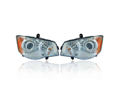 Headlight Assembly - Compatible/Replacement for '08-16 Chrysler Town & Country Limited - Xenon/HID - Pair, Left Driver + Right Passenger Set - 5113334AF, 5113335AF