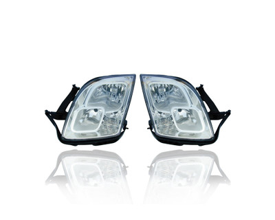 Headlight Assembly - Compatible/Replacement for '06-09 Ford Fusion - Halogen - Pair, Left Driver + Right Passenger Set - 6E5Z13008AD, 6E5Z13008BD - CAPA