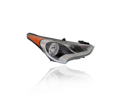 Headlight Assembly - Compatible/Replacement for '12-17 Hyundai Veloster Base/Value/1.6L - Reflector Halogen With LED Daytime Running Lamp - Right Hand - Passenger - 921022V000 Headlight Assembly - Compatible/Replacement for '12-17 Hyundai Veloster Base/Value/1.6L - Reflector Halogen With LED Daytime Running Lamp - Right Hand - Passenger - 921022V000