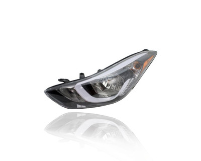 Headlight Assembly - Compatible/Replacement for '14-16 Hyundai Elantra Sedan, 14-14 Coupe SE/Value (Korean-Built) - Halogen Without LED Daytime Running Lamp - Left Hand - Driver - 921013X280 - CAPA