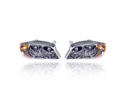 Headlight Assembly - Compatible/Replacement for '02-04 Kia Spectra Sedan-Only - Halogen - Pair, Left Driver + Right Passenger Set - 0K2NB51030B, 0K2NB51040B Headlight Assembly - Compatible/Replacement for '02-04 Kia Spectra Sedan-Only - Halogen - Pair, Left Driver + Right Passenger Set - 0K2NB51030B, 0K2NB51040B