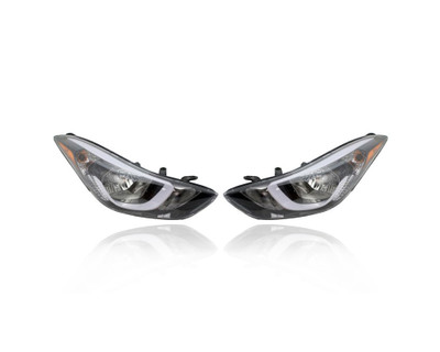 Headlight Assembly - Compatible/Replacement for '14-16 Hyundai Elantra Sedan, 14-14 Ecoupe SE/Value (Korean-Built) - Halogen Without LED Daytime Running Lamp - Pair, Set - 921023X280, 921013X280 Headlight Assembly - Compatible/Replacement for '14-16 Hyundai Elantra Sedan, 14-14 Ecoupe SE/Value (Korean-Built) - Halogen Without LED Daytime Running Lamp - Pair, Set - 921023X280, 921013X280