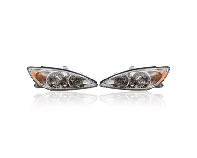 Headlight Assembly For 02-04 Toyota Camry LE/XLE-Model - Pair Both Left and Right Set, NSF Certified - 81110AA060, 81150AA060