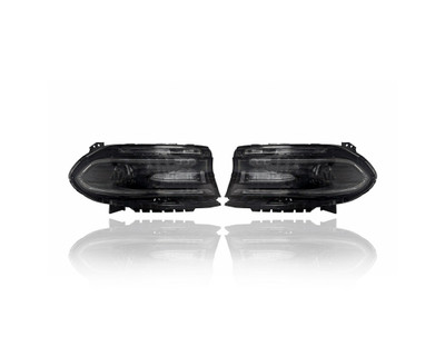 Headlight Assembly - Compatible/Replacement for '18-21 Dodge Charger (Exclude SRT) - Halogen With LED Daytime Running Lamp - Pair, Left Driver + Right Passenger Set - 68541680AA, 68541681AA - CAPA Headlight Assembly - Compatible/Replacement for '18-21 Dodge Charger (Exclude SRT) - Halogen With LED Daytime Running Lamp - Pair, Left Driver + Right Passenger Set - 68541680AA, 68541681AA - CAPA
