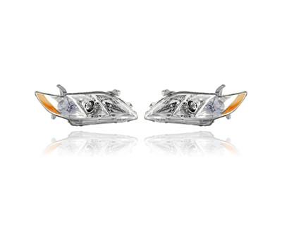 Headlight Assembly For 8115006B90 07-09 Toyota Camry LE/XLE USA-Build (08-09 Base, '07 CE Model) - Pair, Left Driver + Right Passenger Set, CAPA Certified Headlight Assembly For 8115006B90 07-09 Toyota Camry LE/XLE USA-Build (08-09 Base, '07 CE Model) - Pair, Left Driver + Right Passenger Set, CAPA Certified