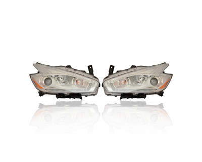 Headlight Assembly - Compatible/Replacement for '17-17 Nissan Murano S/SV/SL - Halogen - Pair, Left Driver + Right Passenger Set - 260105AA0E, 260605AA0E - CAPA Headlight Assembly - Compatible/Replacement for '17-17 Nissan Murano S/SV/SL - Halogen - Pair, Left Driver + Right Passenger Set - 260105AA0E, 260605AA0E - CAPA