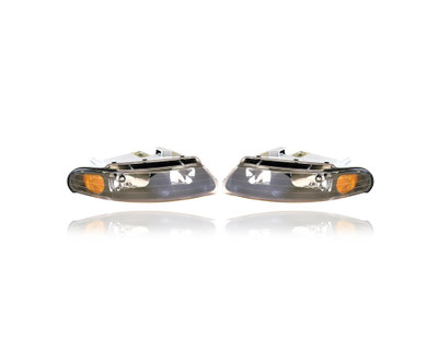 Headlight Assembly - Compatible/Replacement for '95-96 Chrysler Sebring Coupe - Halogen/LED - Pair, Left Driver + Right Passenger Set - MR162894, MR162893 Headlight Assembly - Compatible/Replacement for '95-96 Chrysler Sebring Coupe - Halogen/LED - Pair, Left Driver + Right Passenger Set - MR162894, MR162893
