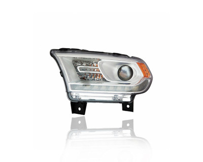 Headlight Assembly - Compatible/Replacement for '16-20 Dodge Durango SXT/GT/Limited-Only - Halogen, Chrome Bezel With LED Daytime Running Lamp - Left Hand - Driver - 68299133AG - CAPA Headlight Assembly - Compatible/Replacement for '16-20 Dodge Durango SXT/GT/Limited-Only - Halogen, Chrome Bezel With LED Daytime Running Lamp - Left Hand - Driver - 68299133AG - CAPA