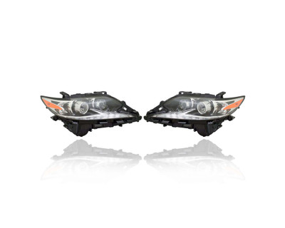 Headlight Assembly - Compatible/Replacement for '16-18 Lexus ES300H/350 - Projector LED - Pair, Left Driver + Right Passenger Set - 8114033A60, 8107033A60 - CAPA