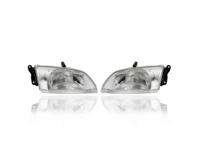 Headlight Assembly - Compatible/Replacement for '98-02 Mazda 626 Cronos - Halogen - Pair, Left Driver + Right Passenger Set - GD8A51030A, GD8A51040A Headlight Assembly - Compatible/Replacement for '98-02 Mazda 626 Cronos - Halogen - Pair, Left Driver + Right Passenger Set - GD8A51030A, GD8A51040A