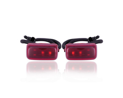 Side Marker Light Assembly - Compatible/Replacement for '15-21 Chevrolet Silverado/GMC Sierra 2500/3500 Heavy-Duty - Rear, Red - Pair, Left Driver + Right Passenger Set - 84871926 - CAPA Side Marker Light Assembly - Compatible/Replacement for '15-21 Chevrolet Silverado/GMC Sierra 2500/3500 Heavy-Duty - Rear, Red - Pair, Left Driver + Right Passenger Set - 84871926 - CAPA