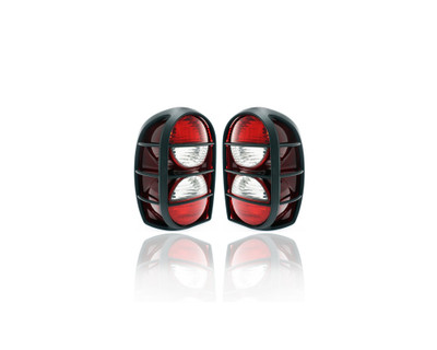 Tail Light - Compatible/Replacement for '05-06 Jeep Liberty - With Reflector Air Dam - Pair, Left Driver + Right Passenger Set - 5KJ40RXFAE, 5KJ41RXFAE
