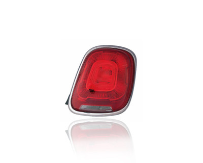 Tail Light Assembly - Compatible/Replacement for '16-18 Fiat 500x - Haloge, Outer Chrome, Non-Tint Satin Silver - Right Hand - Passenger - 68285168AA - CAPA Tail Light Assembly - Compatible/Replacement for '16-18 Fiat 500x - Haloge, Outer Chrome, Non-Tint Satin Silver - Right Hand - Passenger - 68285168AA - CAPA