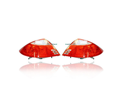 Tail Light Assembly - Compatible/Replacement for '01-02 Kia Rio - Pair, Left Driver + Right Passenger Set - 0K32A51150A, 0K32A51160A - OEM
