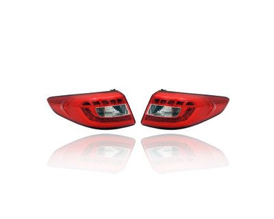 Tail Light Assembly - Compatible/Replacement for '15-17 Hyundai Sonata Limited/2.0T, 15-16 Sport2.0T - LED, Outer On Body Quarter - Pair, Left Driver + Right Passenger Set - 92402C2100, 92401C2100