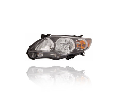 Headlight Assembly For 11-13 Toyota Corolla S/XRS USA Build - Left Hand Driver, Black Bezel, NSF Certified - 8115002B60