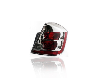 Tail Light Assembly - Compatible/Replacement for '07-09 Nissan Sentra Base/FE/S/SL 2.0L - Chrome Red Interior - Right Hand - Passenger - 26550ET00B - CAPA Tail Light Assembly - Compatible/Replacement for '07-09 Nissan Sentra Base/FE/S/SL 2.0L - Chrome Red Interior - Right Hand - Passenger - 26550ET00B - CAPA