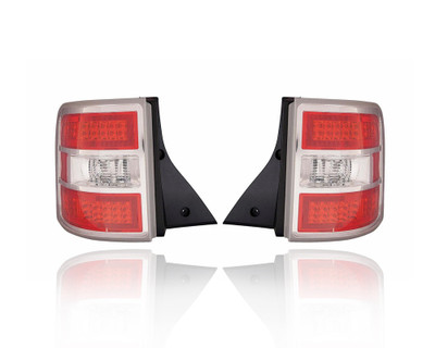 Tail Light Assembly - Compatible/Replacement for '12-19 Ford Flex Limited - LED - Pair, Left Driver + Right Passenger Set - CA8Z13404B, CA8Z13405B - CAPA