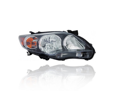 Headlight Assembly For 11-13 Toyota Corolla S/XRS USA-Build - Right Hand Passenger, Black Bezel, CAPA Certified - 8111002B60