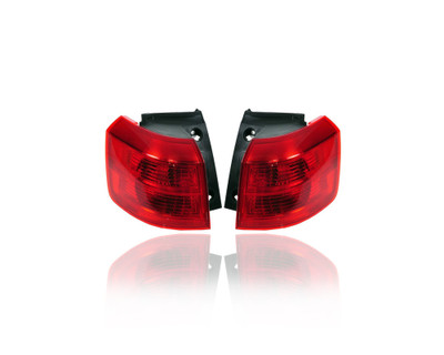 Tail Light Assembly - Compatible/Replacement for '10-17 GMC Terrain - Halogen, Outer On Body - Pair, Left Driver + Right Passenger Set - 23389934, 23389933