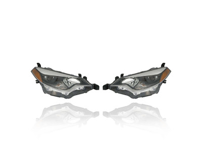 Headlight Assembly For 8111002E60; 8115002E60 14-16 Toyota Corolla - NSF Certified, Pair (Both Left Driver & Right Passenger) Set