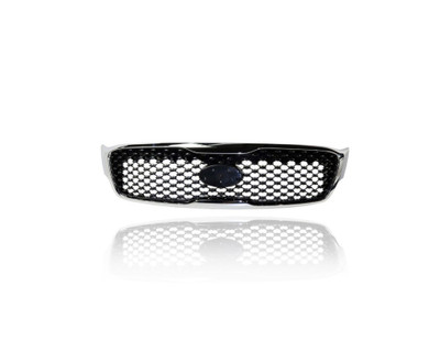 Grille - Compatible/Replacement for '16-18 Kia Sorento FWD SX/FWD - Main Upper, Chrome Frame, Black Mesh Insert Without Camera Hole, With Emblem Provision - 86380C6010 CAPA