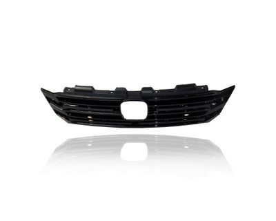 Grille - Compatible/Replacement for '16-18 Honda Pilot Touring/Elite - Main Upper, Gloss Black, With Emblem Provision - 71121TG7A11 CAPA