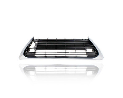 Grille - Compatible/Replacement for '16-18 Lexus ES300h/350 - Front Bumper Lower, Chrome Frame, Dark Gray Insert - 5310206150