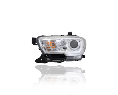 Headlight Assembly For 8115004250 16-18 Toyota Tacoma Limited - Halogen (Without LED Daytime Running Light & Foglamp) Chrome Bezel (Left Hand - Driver) CAPA Headlight Assembly For 8115004250 16-18 Toyota Tacoma Limited - Halogen (Without LED Daytime Running Light & Foglamp) Chrome Bezel (Left Hand - Driver) CAPA