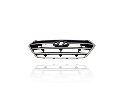 Grille - Compatible/Replacement for '16-16 Hyundai Tucson SE/Eco/Sport - Main Upper - Silver Frame/Trim, Black Insert, With Emblem Provision - 86350D3000RAM Grille - Compatible/Replacement for '16-16 Hyundai Tucson SE/Eco/Sport - Main Upper - Silver Frame/Trim, Black Insert, With Emblem Provision - 86350D3000RAM