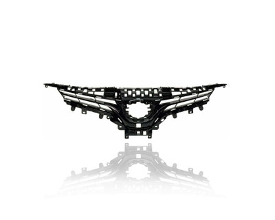 Grille - Compatible/Replacement for '18-20 Toyota Camry/Hybrid XLE - Main Upper, Black Frame Insert With Camera Hole, With Emblem Provision - 5310106A90 CAPA Grille - Compatible/Replacement for '18-20 Toyota Camry/Hybrid XLE - Main Upper, Black Frame Insert With Camera Hole, With Emblem Provision - 5310106A90 CAPA