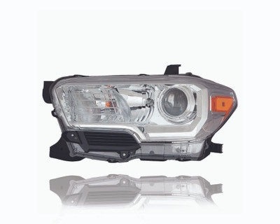 Headlight Assembly For 16-18 Toyota Tacoma SR - Halogen, Without LED-Daytime-Running-Light + Foglamp, Chrome Bezel - Left Hand - Driver - 8115004250 Headlight Assembly For 16-18 Toyota Tacoma SR - Halogen, Without LED-Daytime-Running-Light + Foglamp, Chrome Bezel - Left Hand - Driver - 8115004250