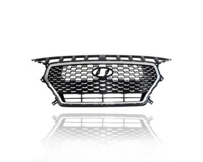 Grille - Compatible/Replacement for '18-20 Hyundai Elantra GT Hatchback Base/Sport-Only - Chrome Frame, Black Insert, With Emblem Provision - 86350G3010 Grille - Compatible/Replacement for '18-20 Hyundai Elantra GT Hatchback Base/Sport-Only - Chrome Frame, Black Insert, With Emblem Provision - 86350G3010