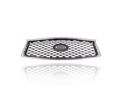 Grille - Compatible/Replacement for '18-20 Infiniti Q50, 18-18 Hybrid - Dark Gray With Chrome Frame & Illuminated Emblem, Without Camera Hole, With Emblem Provision - 623106HH0A Grille - Compatible/Replacement for '18-20 Infiniti Q50, 18-18 Hybrid - Dark Gray With Chrome Frame & Illuminated Emblem, Without Camera Hole, With Emblem Provision - 623106HH0A