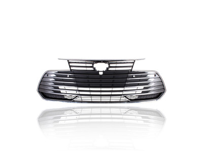 Grille - Compatible/Replacement for '19-22 Toyota Avalon/Hybrid XLE/Limited - Chrome Frame, Silver Gray Insert With Camera Hole, With Emblem Provision - 5310207080 Grille - Compatible/Replacement for '19-22 Toyota Avalon/Hybrid XLE/Limited - Chrome Frame, Silver Gray Insert With Camera Hole, With Emblem Provision - 5310207080